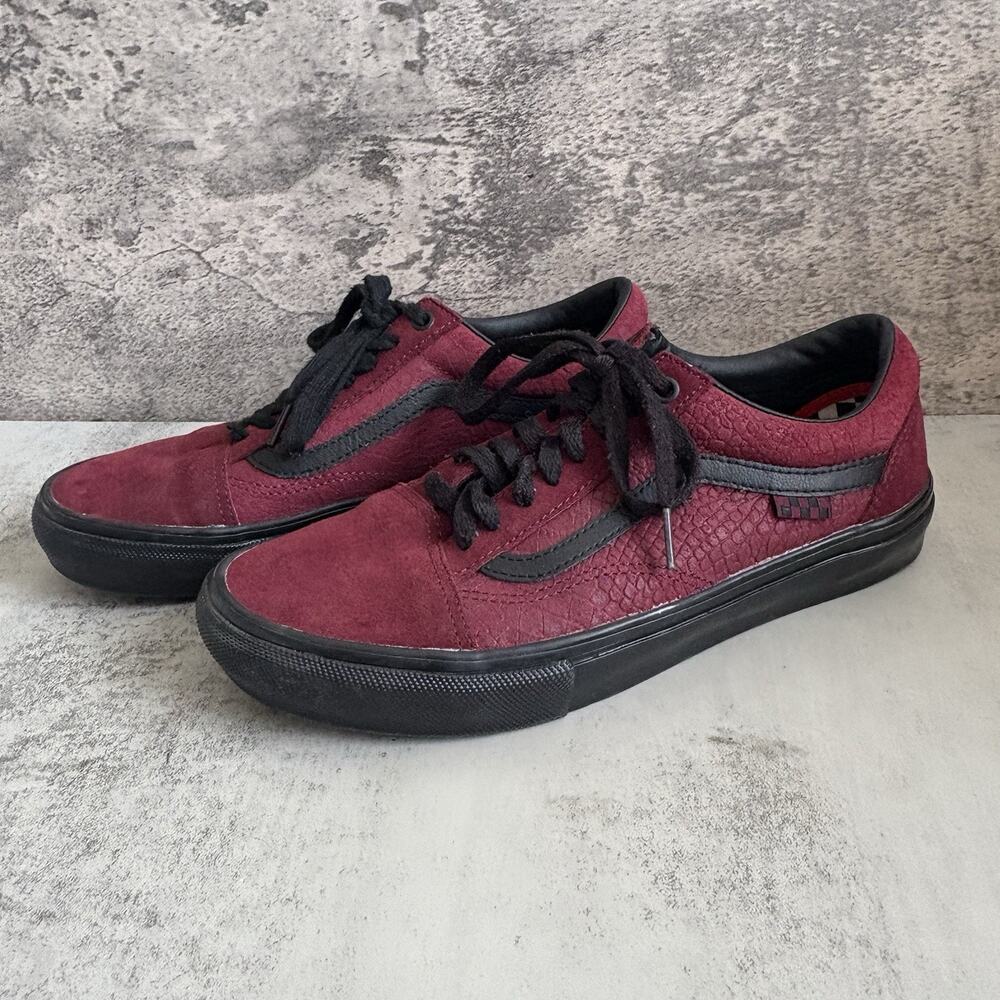 Vans Old Skool Breana Geering Shoes Mens Size 8 Red Low Top Skate Sneakers